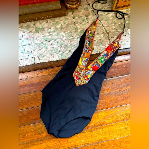 Anthropologie Swim Anthro Beaded One Piece Swimsuit Poshmark